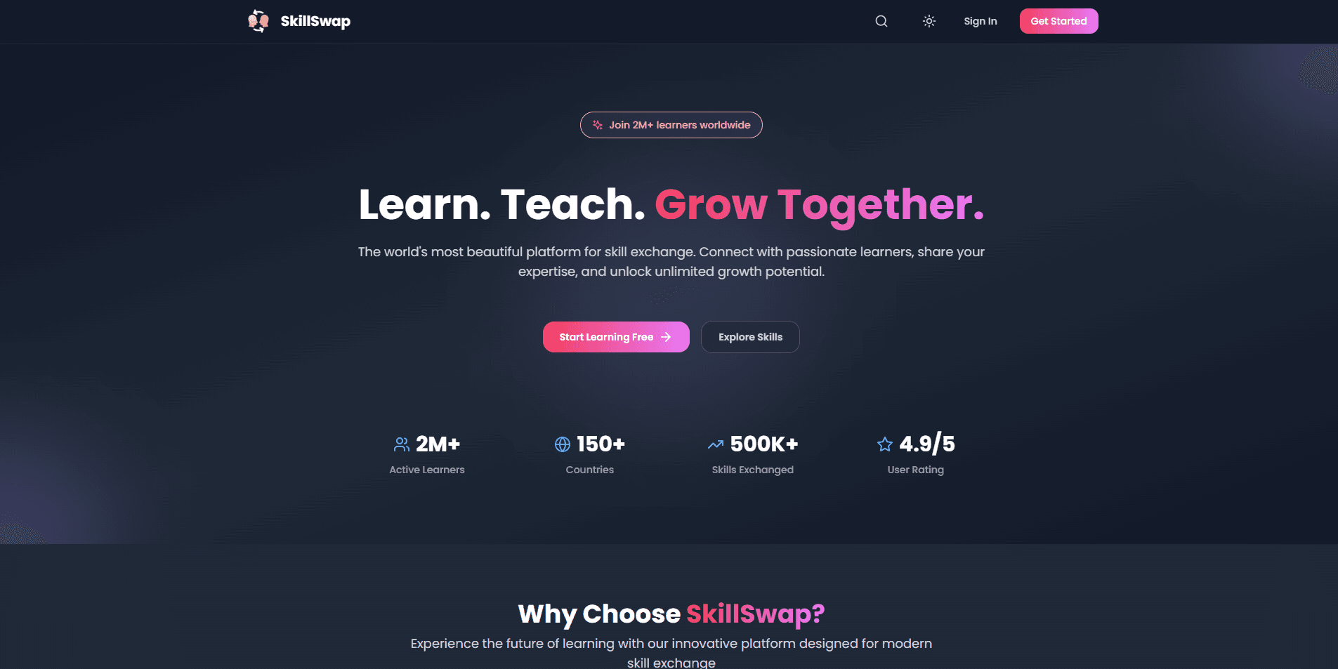 SkillSwap screenshot